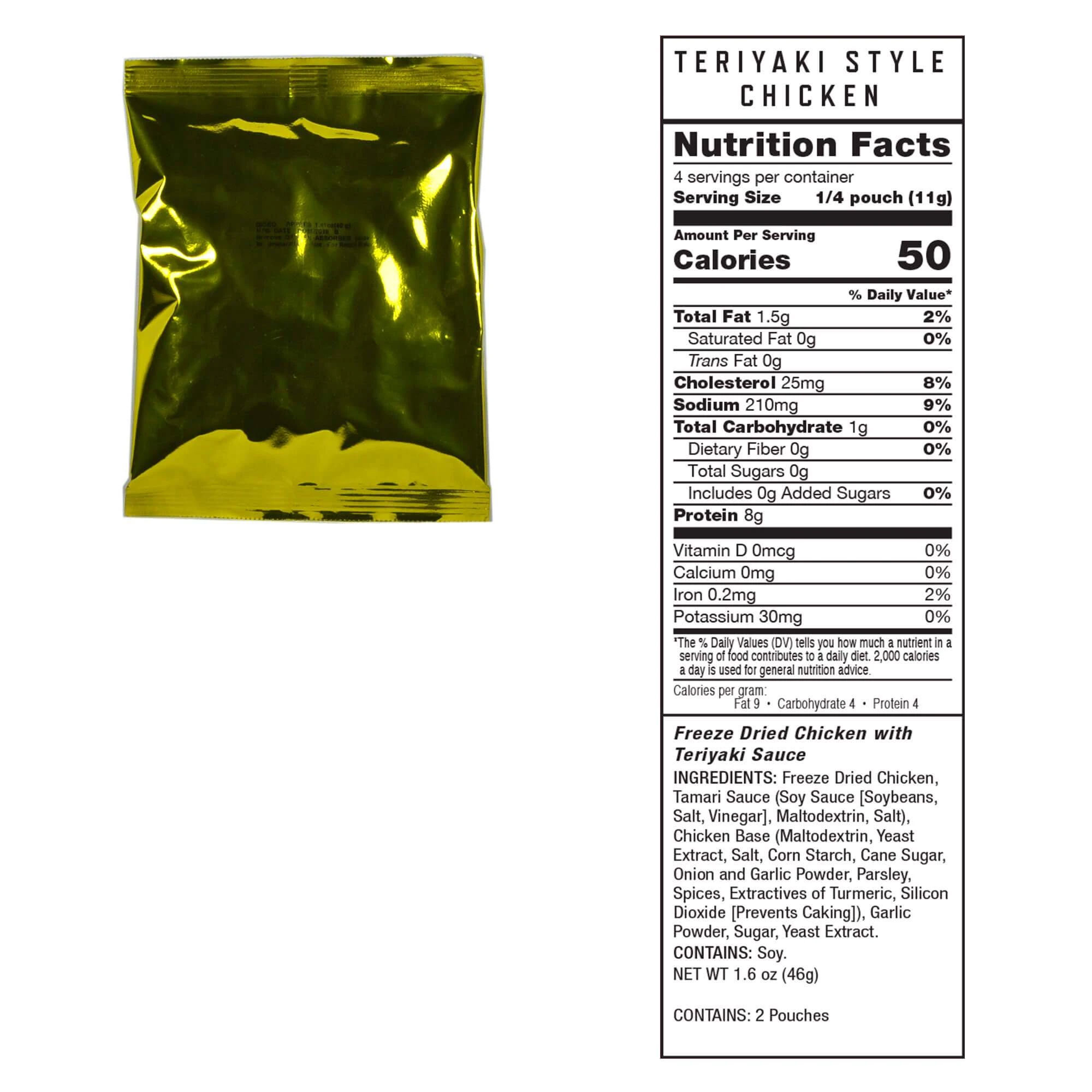 A package of chicken is shown with the nutritional information.