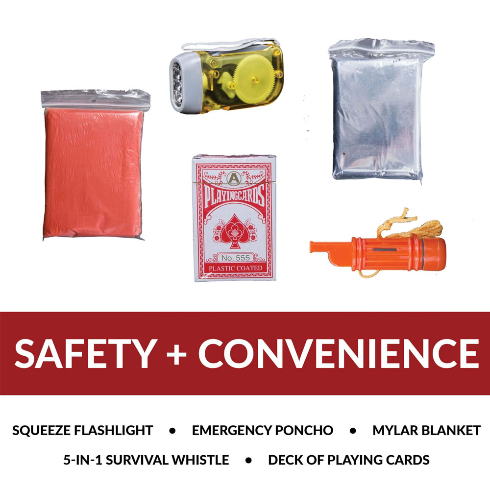 A variety of items are laid out on top of each other.