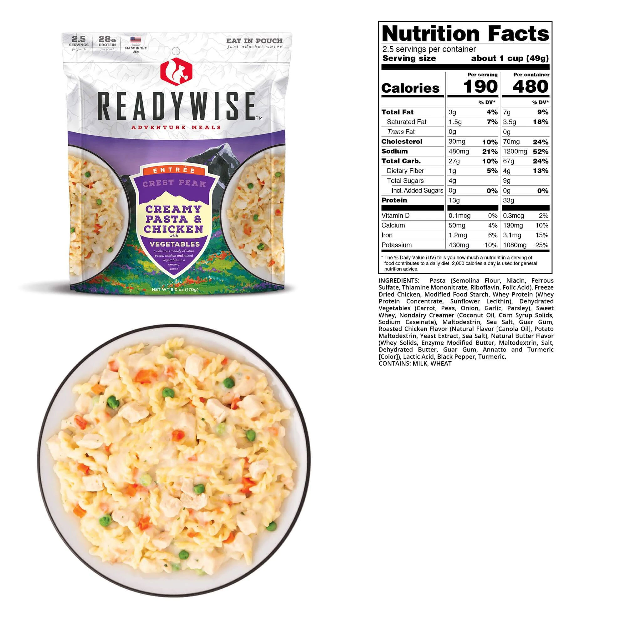 A bowl of rice and a bag of ready wise