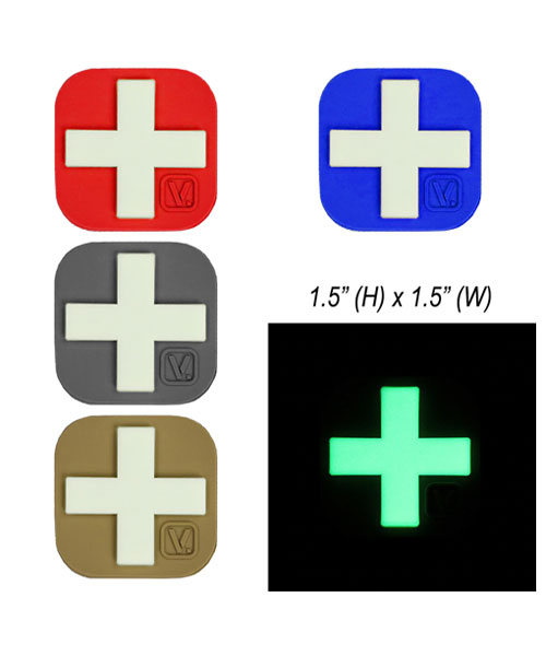 Medical Cross 1.5" x 1.5" (Large) - "Super-Lumen" Glow-In-The-Dark Patch