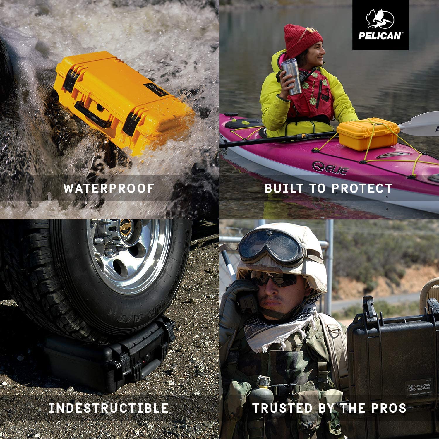 A collage of different types of vehicles and people.