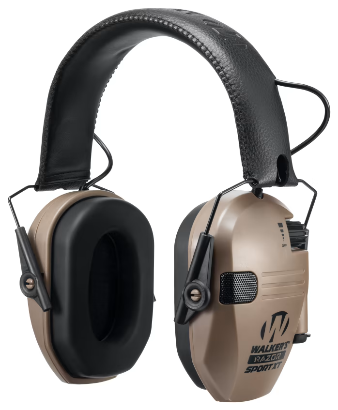 flatdarkearth_100831001_alt1 A pair of ear muffs with black and tan design.
