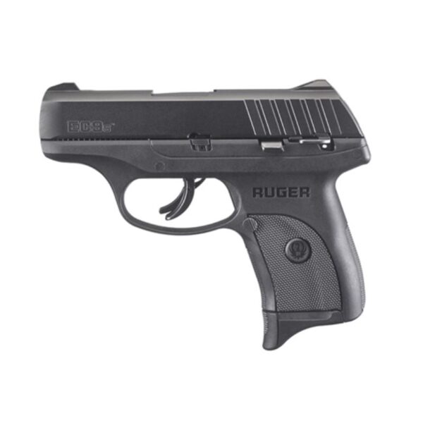 A ruger lcp pistol with the trigger pointed up.