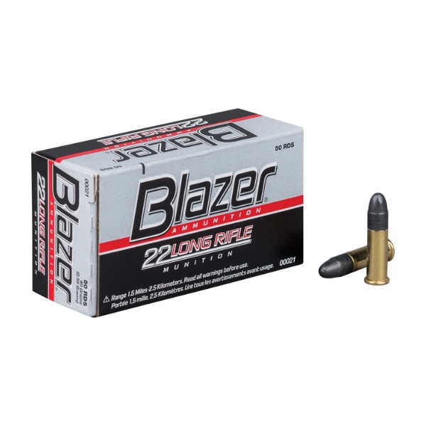 A box of blazer ammo with 2 0 rounds in it.