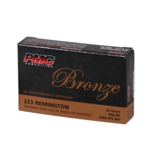 A box of ammo with the words " bronze ".